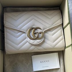 Gucci Monogram Mormont Cream Versatile Clutch & Shoulder Bag 