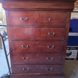 Cherry Wood Dresser - 6 Drawer