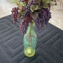 Large Plastic Coke Bank With Grapes And Green