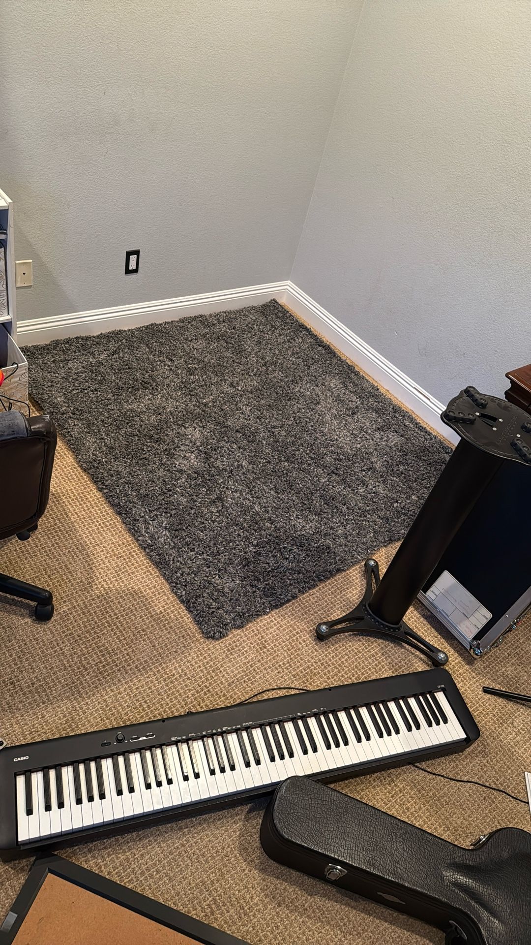 64in x 64in Grey Square Rug