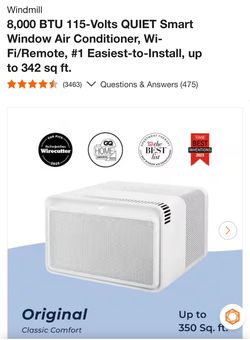 WINDMILL AC UNIT 8K BTU Original - WiFi/remote included, white,