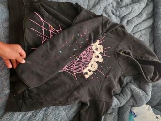 Sp5der Black Graphic Hoodie