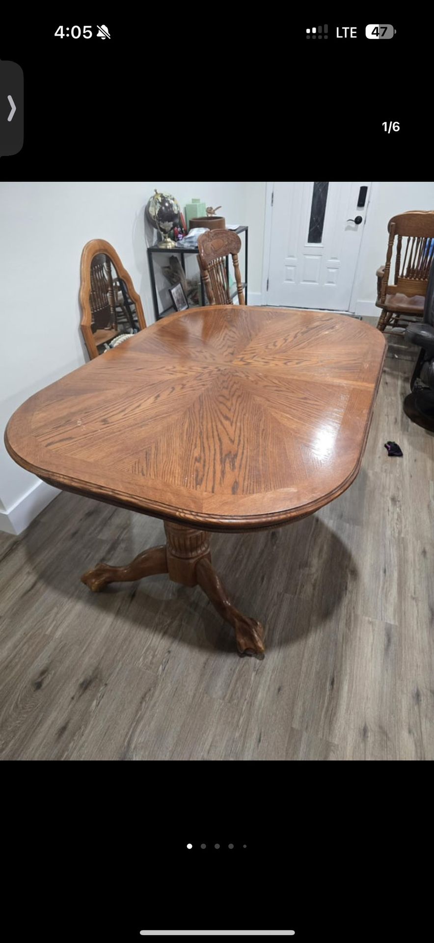 1970’s Oak Dining Room Table