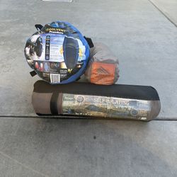 Tent, Sleeping Bag, And Padded Mat