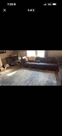 Large light blue sectional