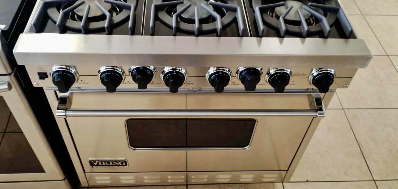 Viking 36” Dual fuel range stainless steel 6 Burners 