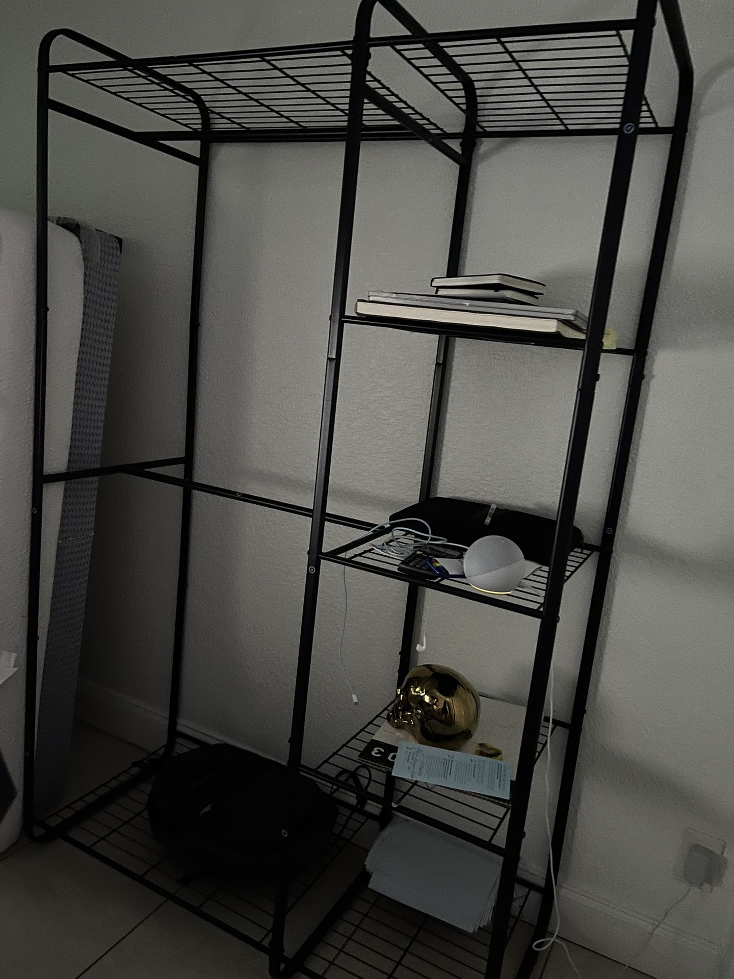 🗄️ Black Metal Wire Closet Organizer Rack