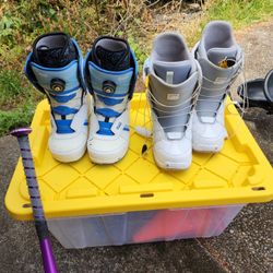 Snow Board And Pair Of Boots