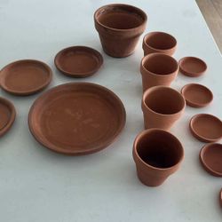 Pennington 6.5 in. Terra Cotta Clay Azalea Planter Pot (1) + 6” Saucers (3) + 10” Saucer (1)🪴
