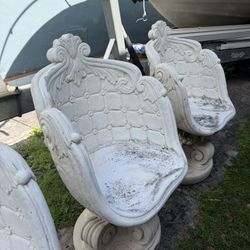 Sillas Con Decoración 4 Y 2 Maceta 