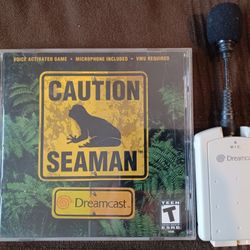 Seaman COMPLETE in box + MIC attachment TESTED Sega Dreamcast sony playstation ps1 ps2 nintendo gamecube gameboy xbox