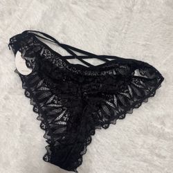 New Xl Black Lace Panty Lingerie 
