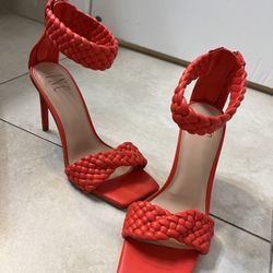NEW Orange/Red Sandal Heels 😍 I Love Them