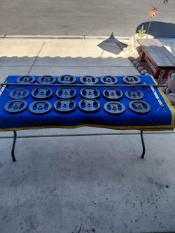 125lbs Marcy Grip plates & Bars
