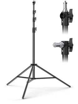 13ft Heavy Duty Light Stand Tripod,Cisian 160inch/4M Air Cushioned Metal Photography Tripod with 1/4"& 3/8" Screw Adapter for Most DSLR Camerasa,Sport