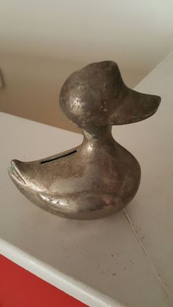 Vintage Leonard Silver Plate Coin Bank