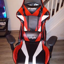 Black, Red, And White Gaming Chair