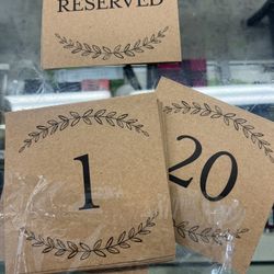 Burlap Style Seating Cards Set 
