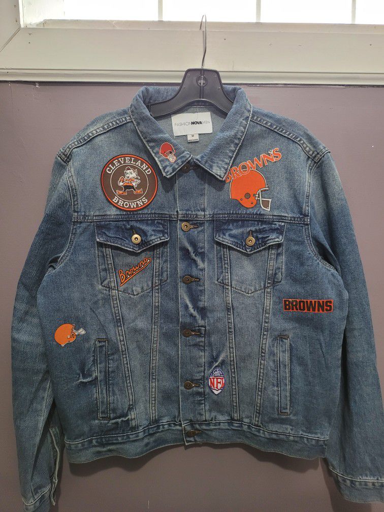 Custom Cleveland Browns Denim Jackets /Vest 