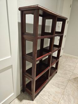 Wooden shelving unit
