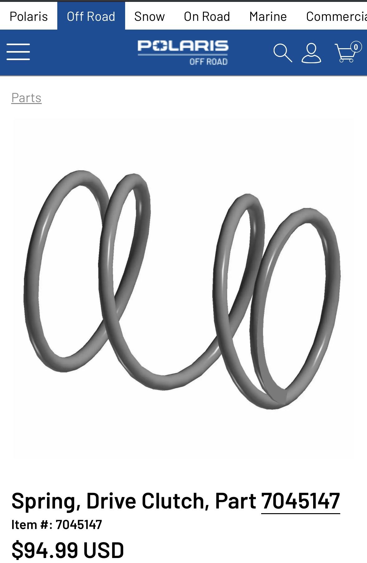 Polaris Drive Clutch Spring HD Replacement Part