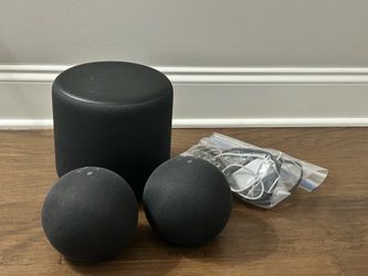 2 Echo (4th Gen) Speakers + Echo Sub - Premium Home Audio Set, Like New!