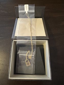 14kt Yellow Gold Lock Necklace