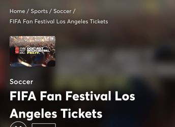 1 ticket adult and 1 kid fifa fan fest for Saturday