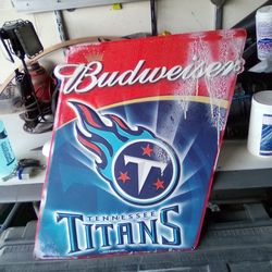 Metal Budweiser sign