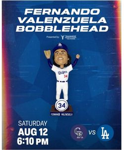 Fernando Valenzuela Bobble head Night - Dodgers vs Rockies