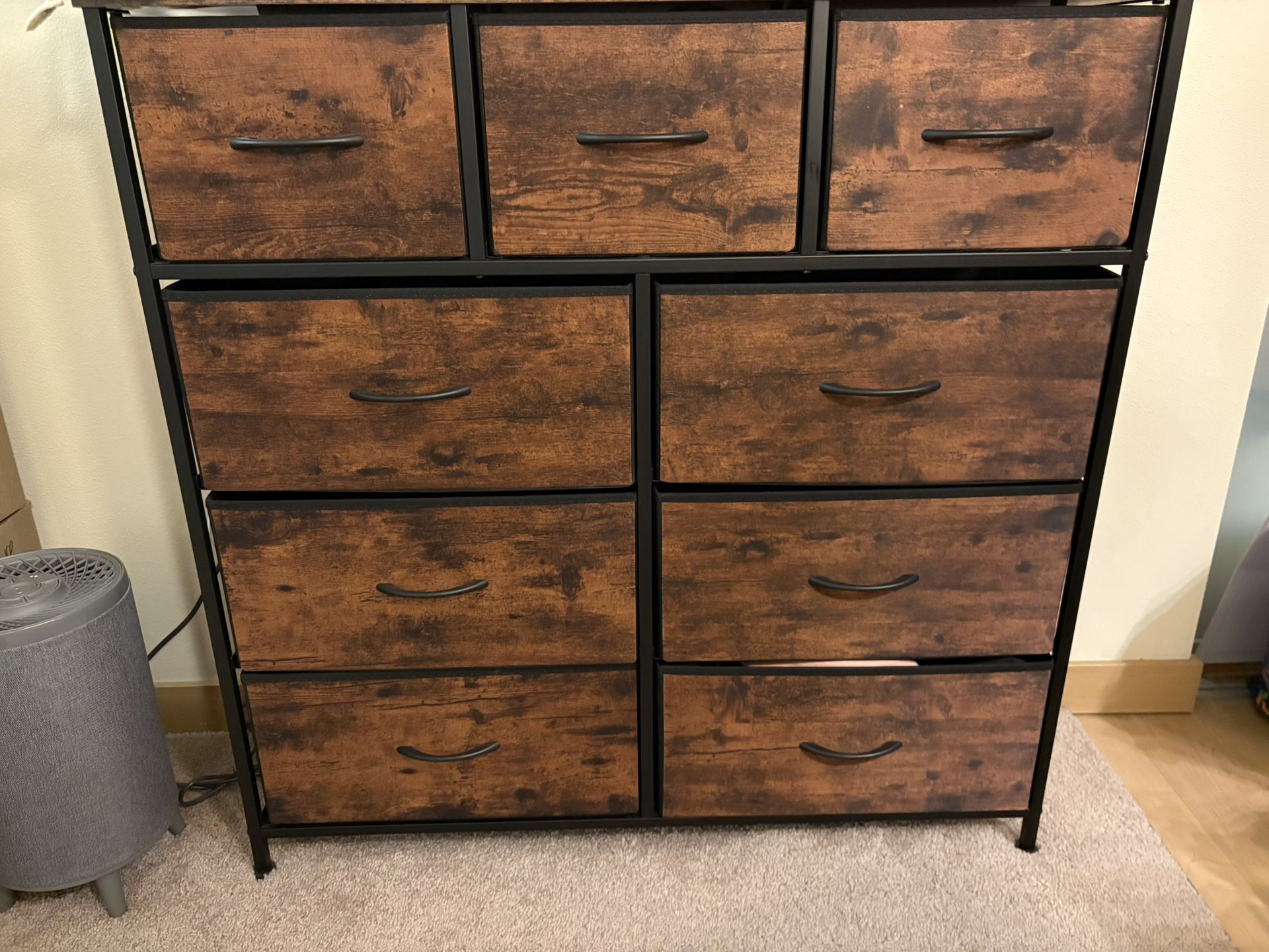 Dresser With Collapsible Drawers