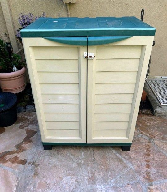 Starplast 39" Indoor/Outdoor Garage Patio Waterproof Storage Cabinet