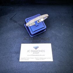 Bracelet Cartier Diamonds Real White Gold 10k 