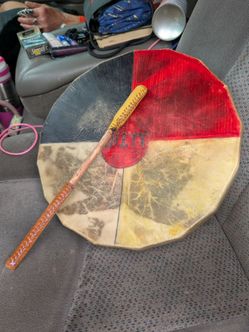 High quality handcrafted American native rawhide drum set
