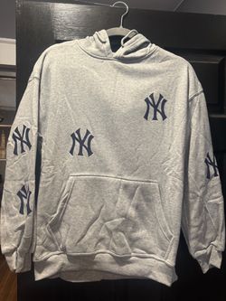 NY Yankees Grey logo hoodie unisex M