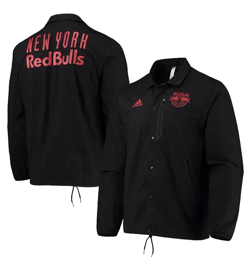 Adidas Red Bulls Anthem Jacket - Black & Red Men’s Sz 2XL New!!