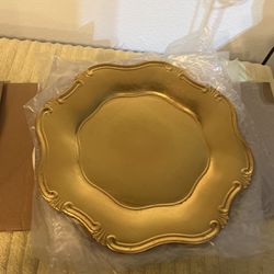 Gold Charger Plates 10pc. $10