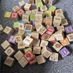 Wooden Alphabet Cubes  