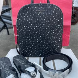 Michael Kors  Medium Backpack With Silver Stars NWT Michael Kors flip flops size 8 Michael Kors belt size XL pick up location in the city of Pico Rive
