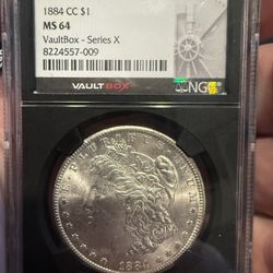 1884 CC Morgan Silver Dollar MS64 NGC