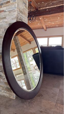 Ethan Allen- Beveled Hanging Mirror (Maple Wood)