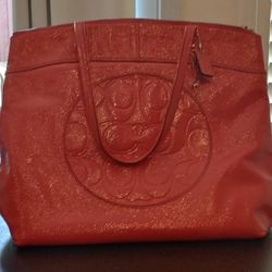 Used Coach Laura Salmon colored Large Tote/Shoulder bag