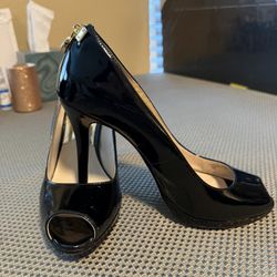 Michael Kors 4inch Hi Heels 👠 Black Leather Shoes