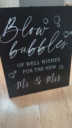 Blow Bubbles Sign 