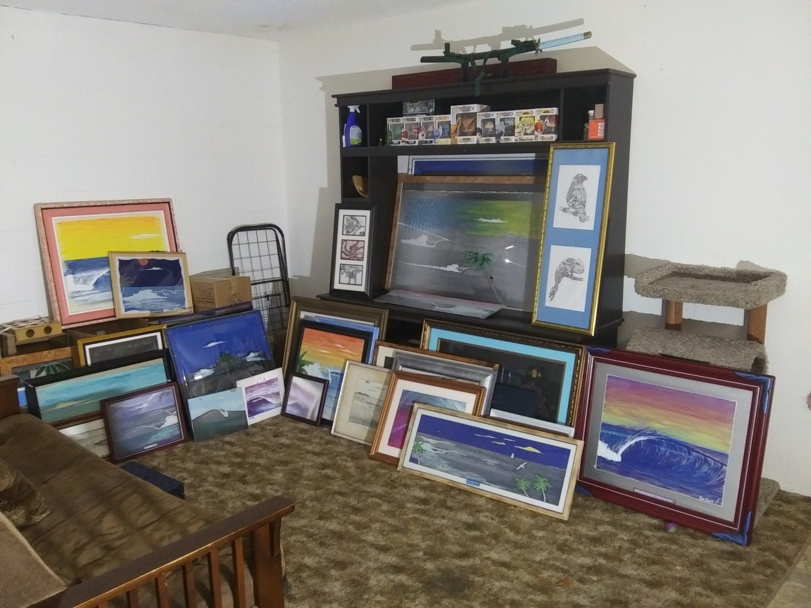 Beach themed paintings and etchings