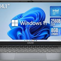 CHUWI Upgraded GemiBook XPro Intel N100 Laptop, 14.1'' Windows 11 Laptop Computer 8GB RAM 256GB SSD, 12th Gen Intel Alder Lake N100 (Up to 3.4GHz), 19