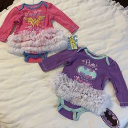 Superhero Girl Onesies Size 3/6 Months 