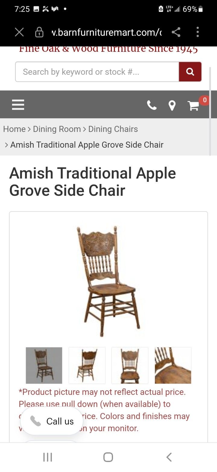 ANTIQUE Vintage Amish Traditional Apple Grove Side Chair