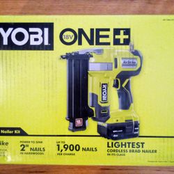 Ryobi ONE+HP 18V 18 Gauge Cordless AirStrike Brad Nailer with 4.0Ah Battery & Charger 