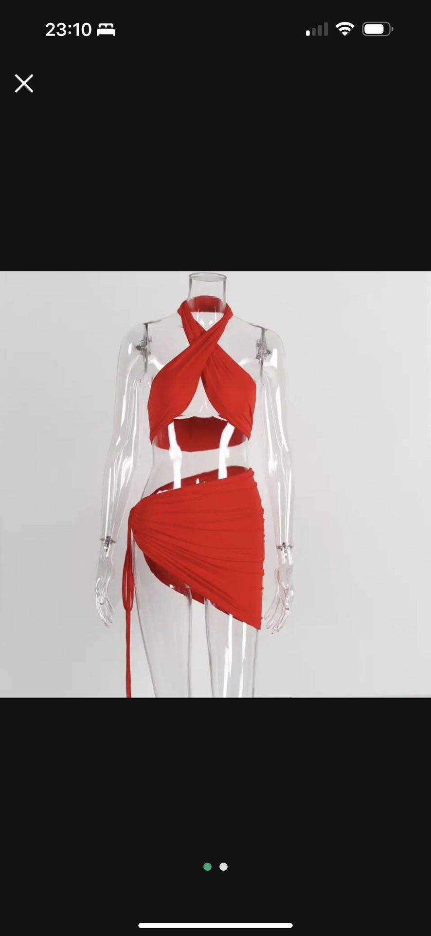 🆕 Red Two-Piece Outfit